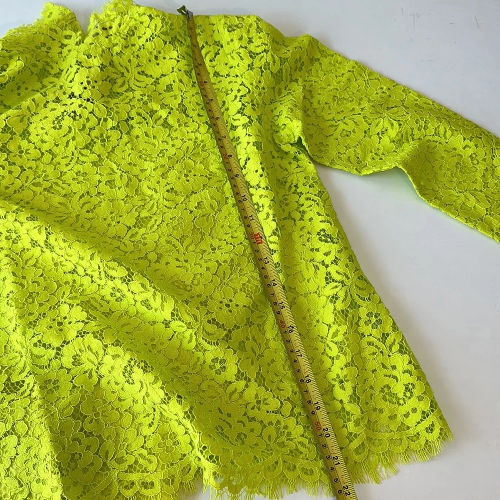 J Crew Mock Neck Lace Top in Citrine NWT Size 6
